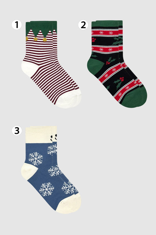Women's Crew Happy Winter Elf Socks