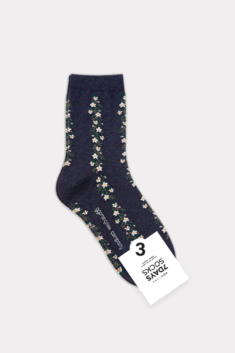 Women's Crew Vine Flower Socks