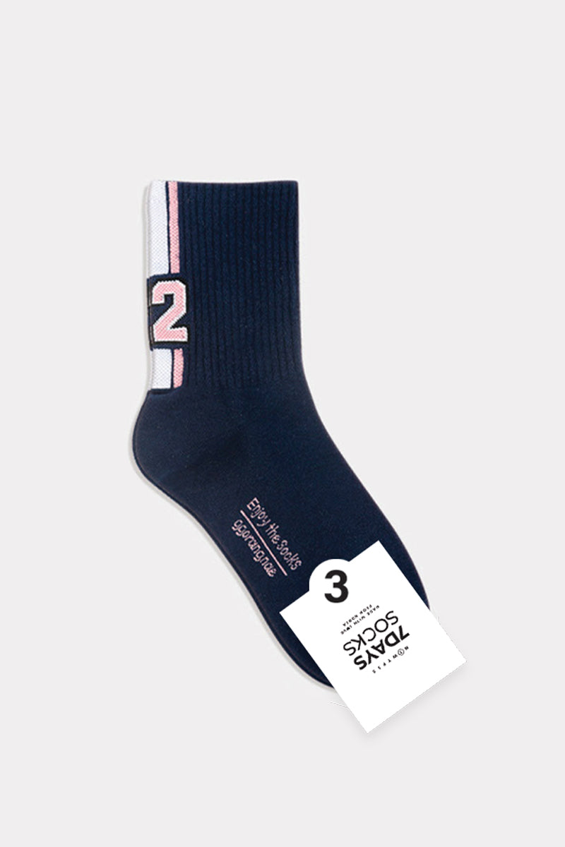 Women's Crew Basic Numbering Socks
