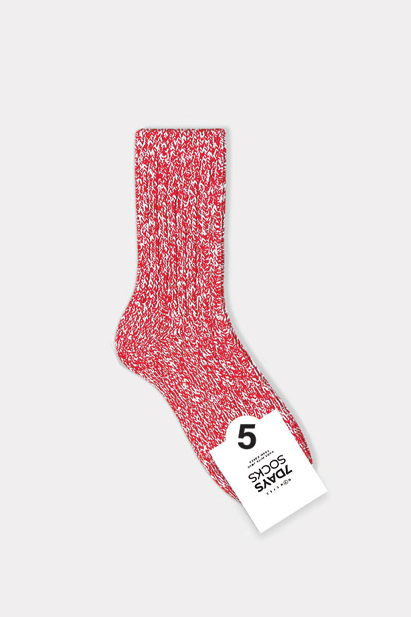 Women's Crew Winter Solid Wool Slub Socks