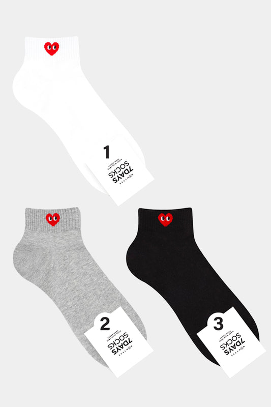 Men's Ankle Basic Heart Socks