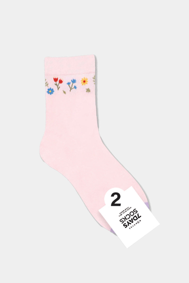 Women's Crew Vintage Small Flower Socks