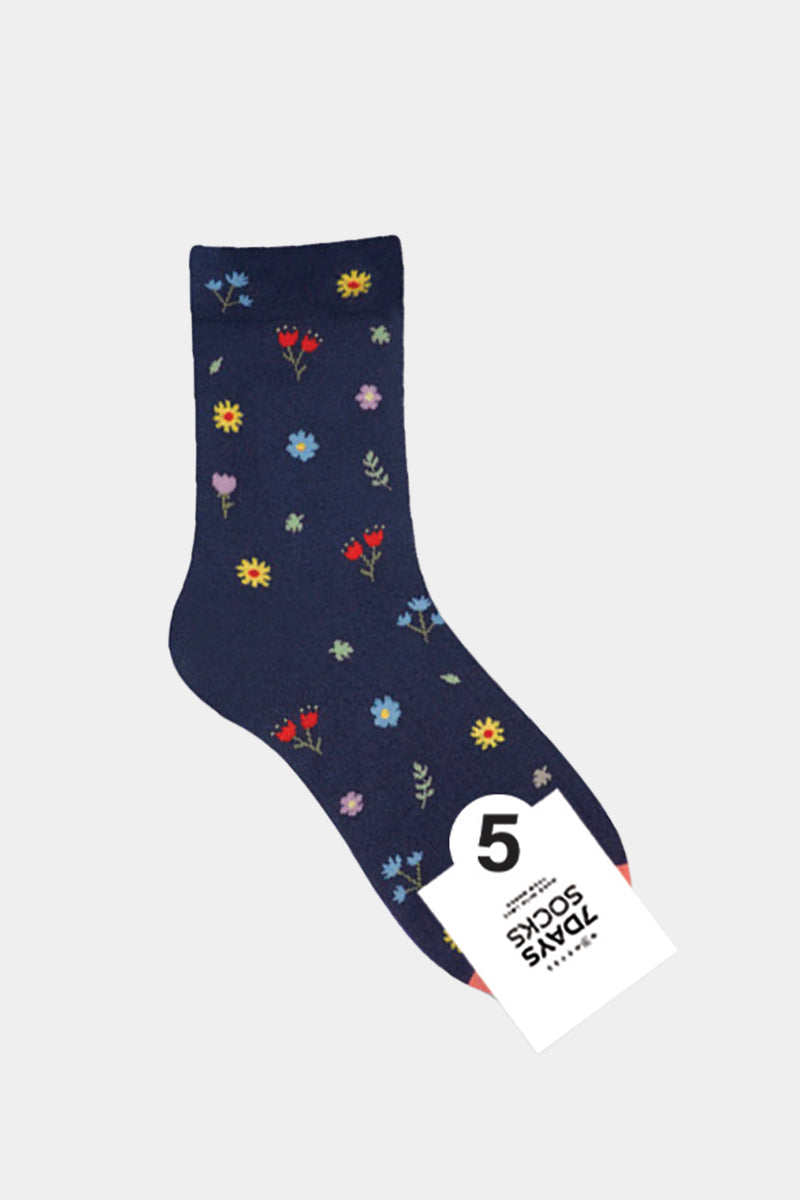 Women's Crew Vintage Small Flower Socks