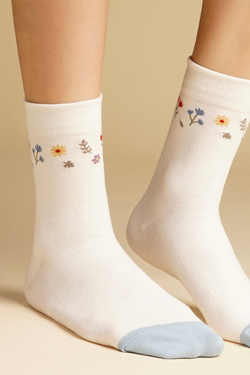 Women's Crew Vintage Small Flower Socks