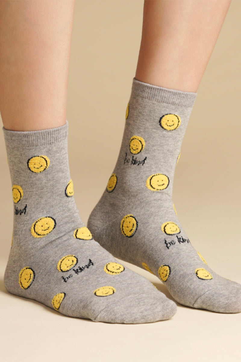 Women's Crew Random Smile Socks