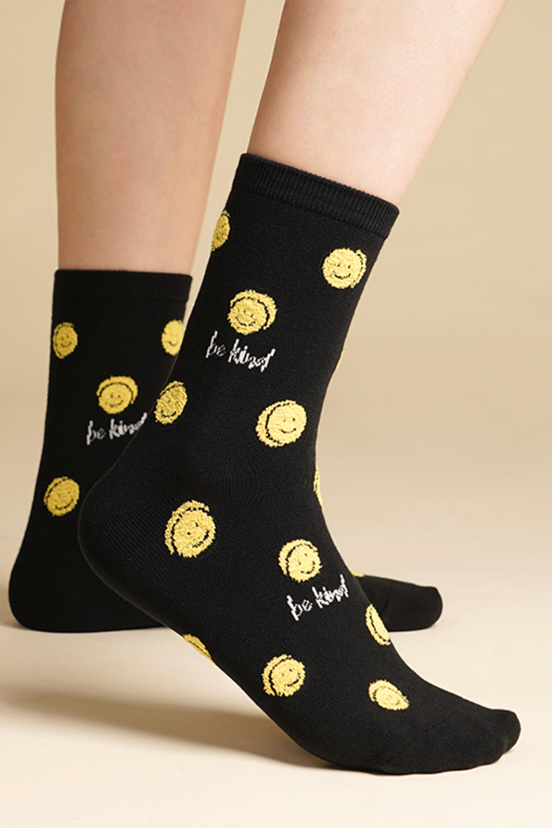 Women's Crew Random Smile Socks