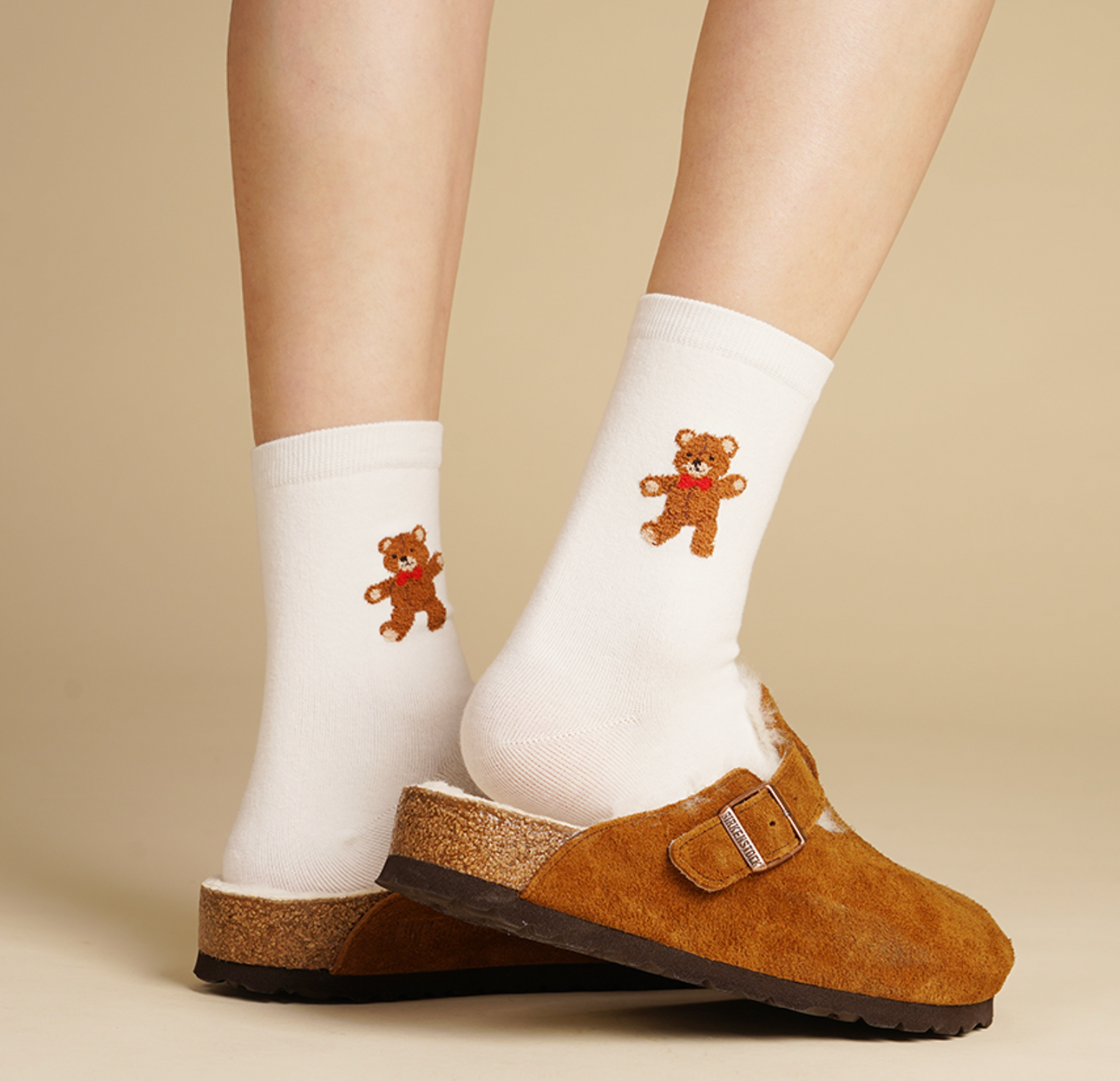 Women's Crew Tactel Teddy Bear Socks