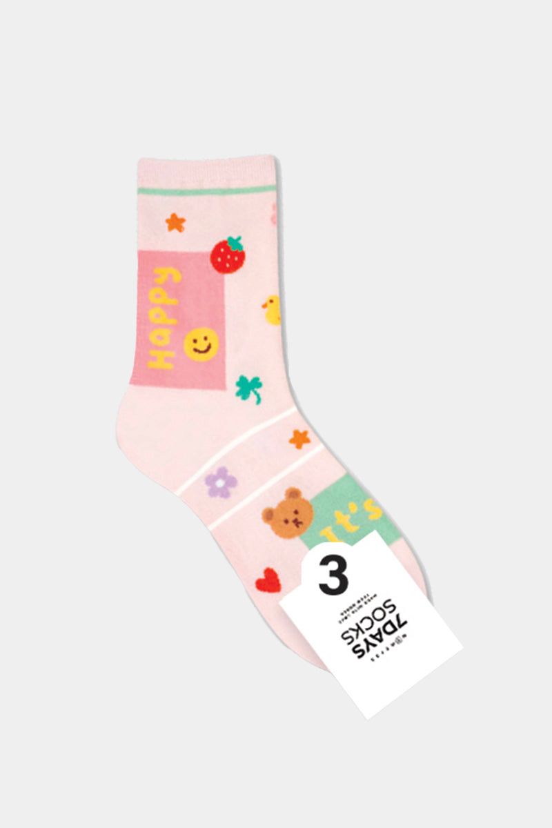 Women's Crew Diary Deco Smile Socks