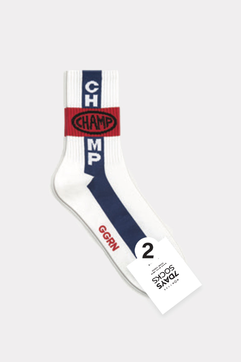 Men's Crew Double Logo Champ Socks