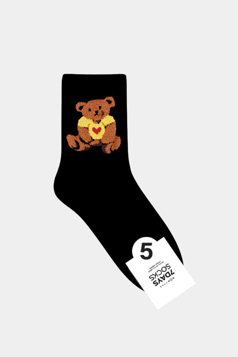 Women's Crew T-shirt Bear Socks