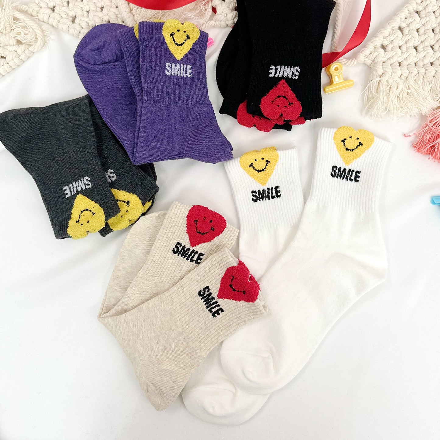 Women's Crew Love Smile Socks