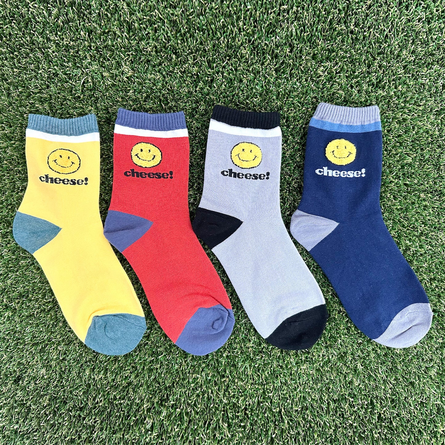 Women's Crew Smile Cheese Socks