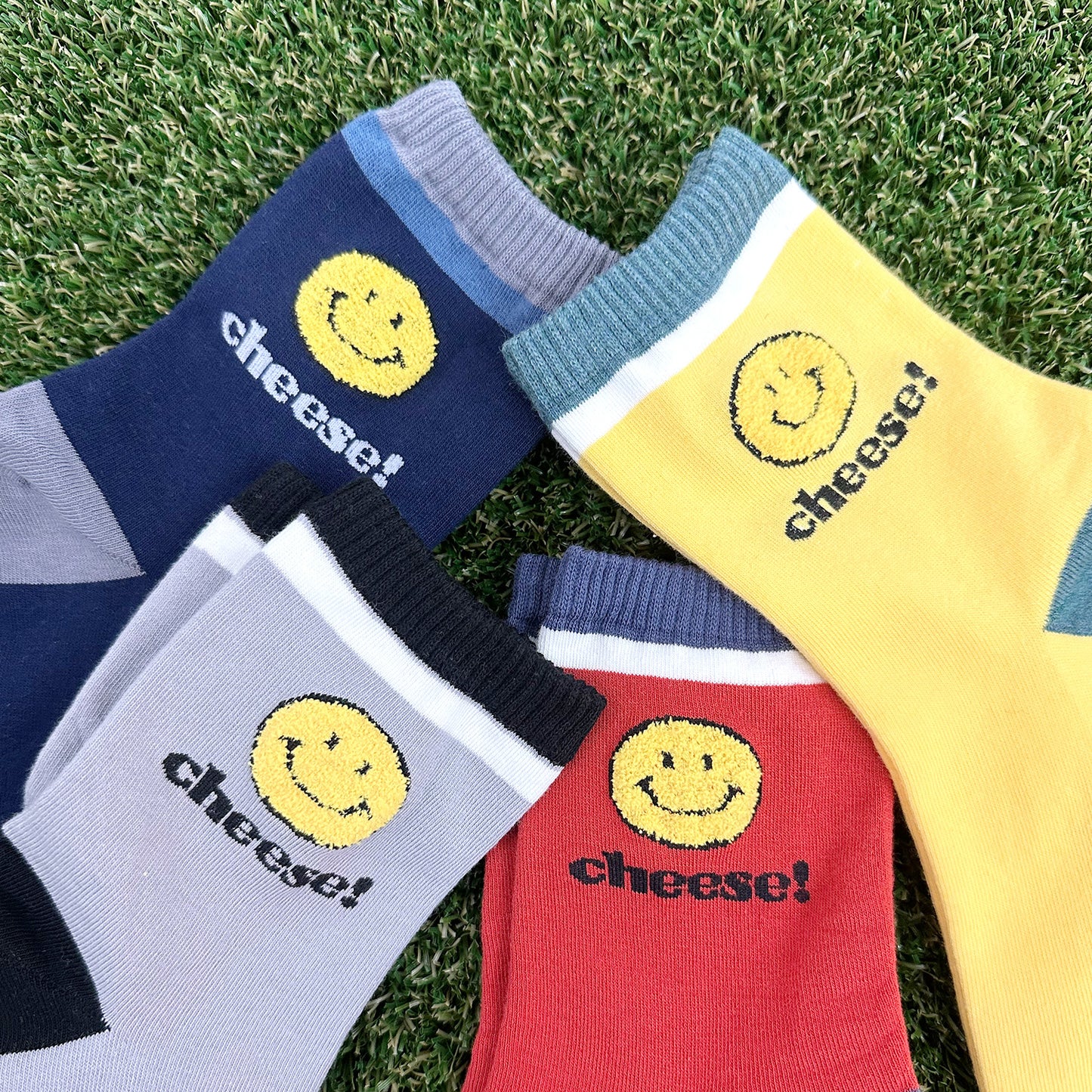 Women's Crew Smile Cheese Socks