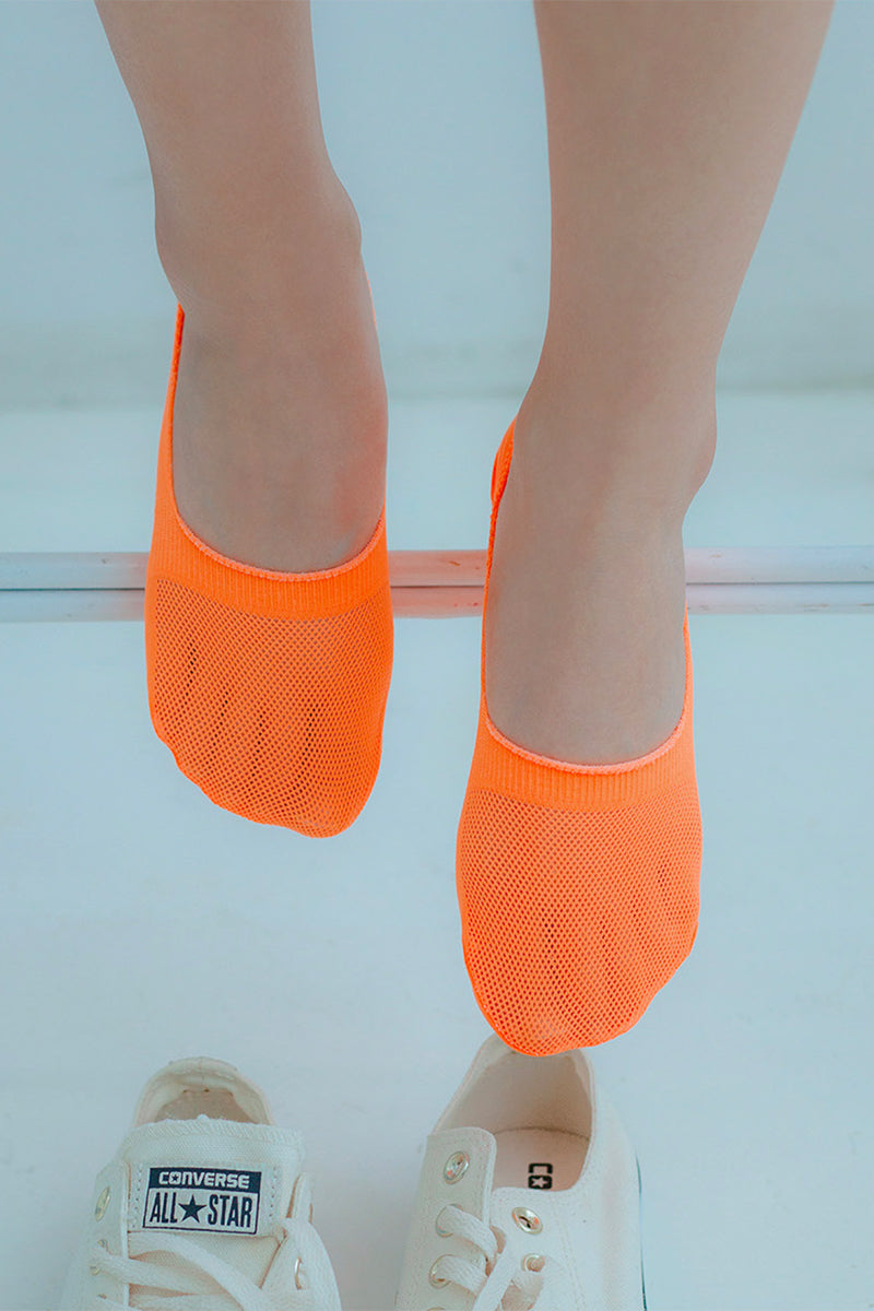 Women's No Show Neon Mesh See-Through Socks