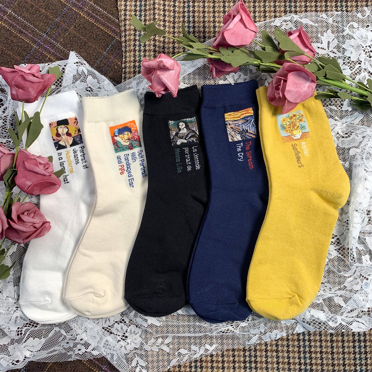 Women's Crew Mini Famous Painting Socks