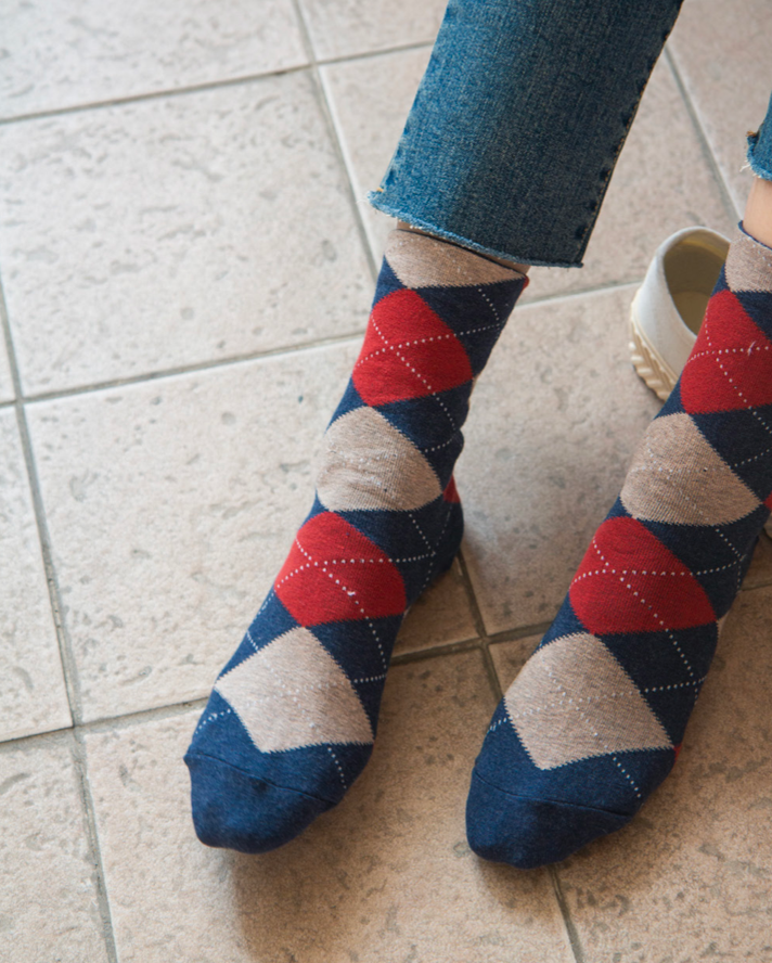 Women's Crew Winter Argyle X Argyle Socks