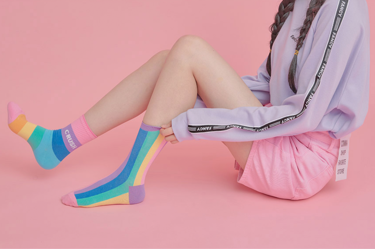 Women's Crew Rainbow Crush Socks
