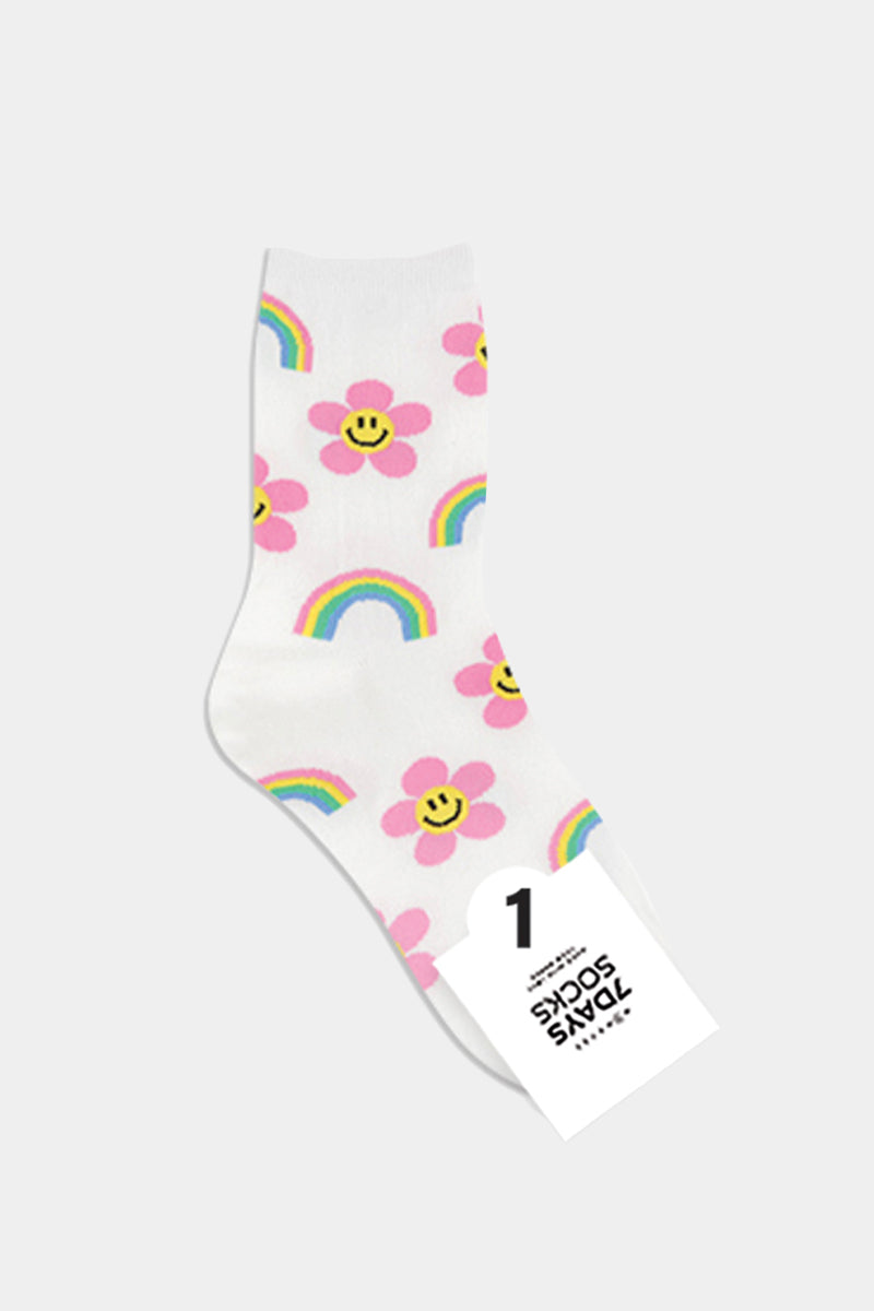 Women's Crew Smile Rainbow Socks
