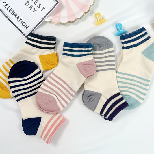 Women's Ankle Pastel Stripe Socks