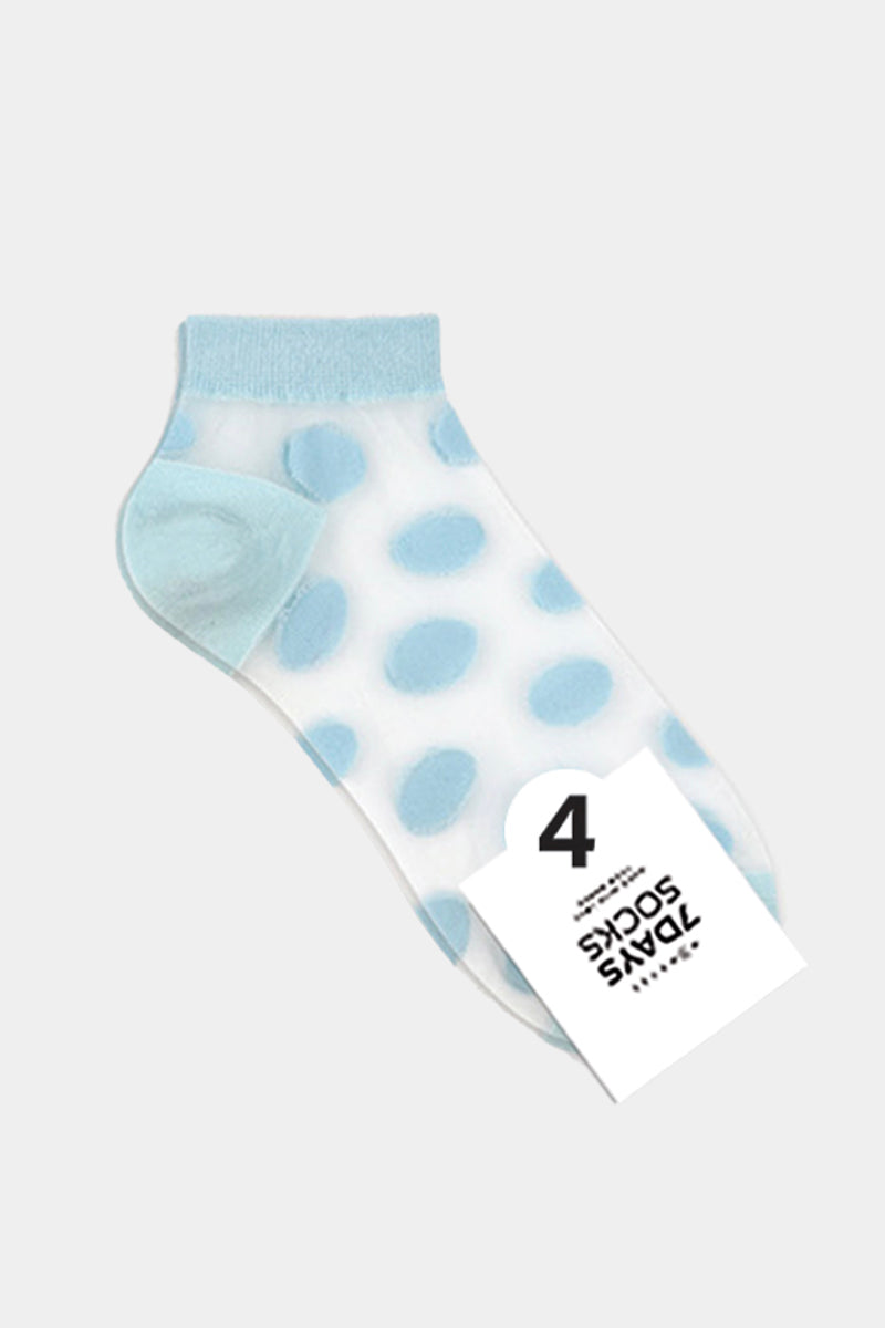 Women's Ankle See-Through Basic Dot Socks
