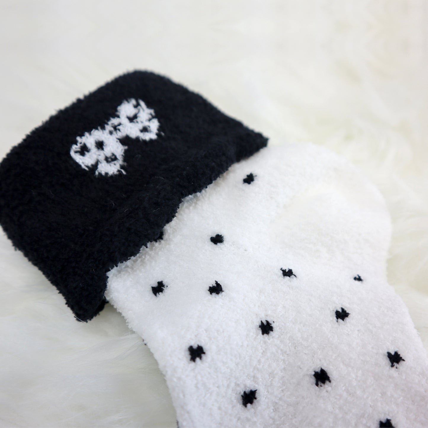 Women's Crew Winter Ribbon Cover Tactel Socks