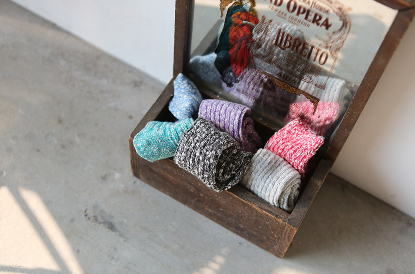 Women's Crew Winter Solid Wool Slub Socks
