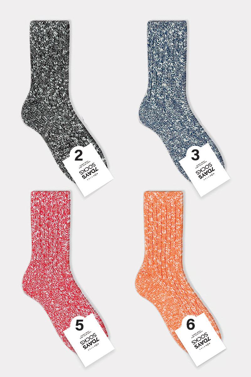 Women's Crew Winter Solid Wool Slub Socks