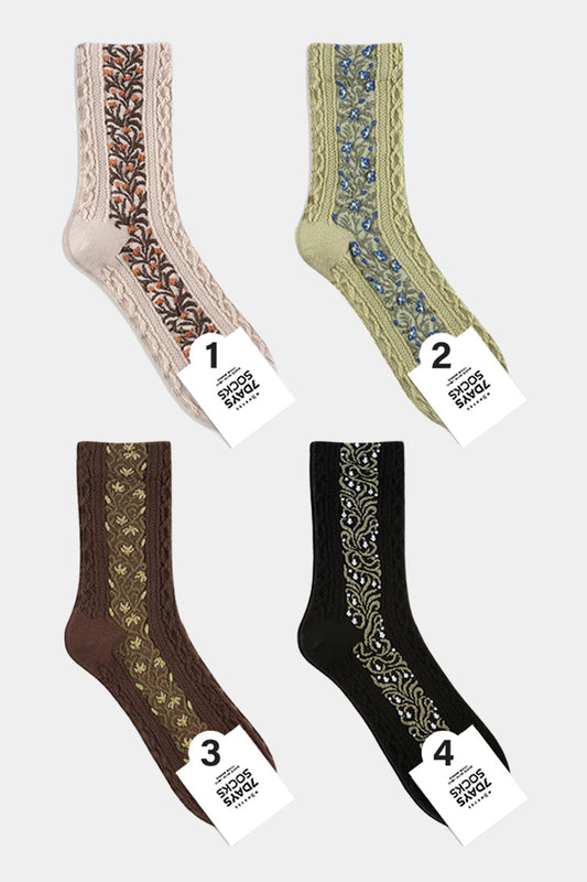 Women's Crew Earnest Flower Socks