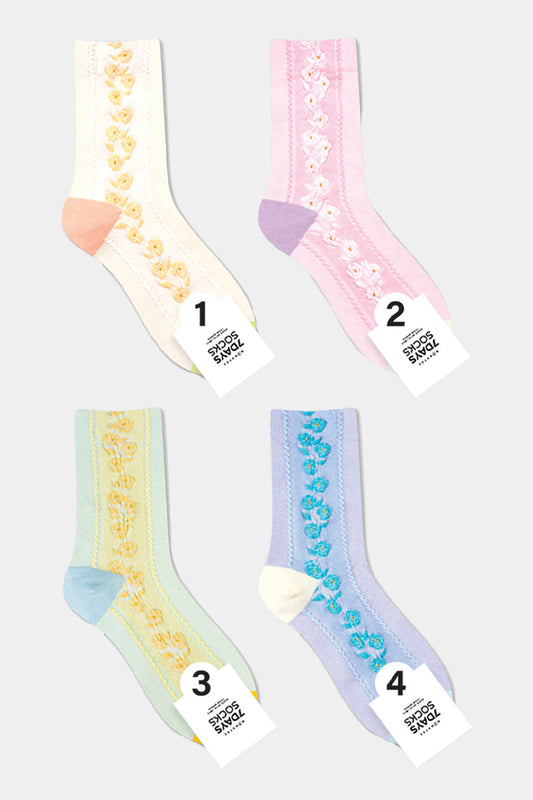 Women's Crew Wall Flower Socks