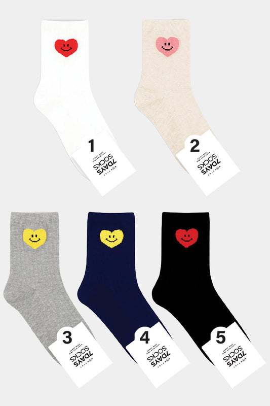 Women's Crew Heart Point Socks