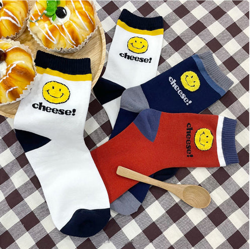 Women's Crew Smile Cheese Socks