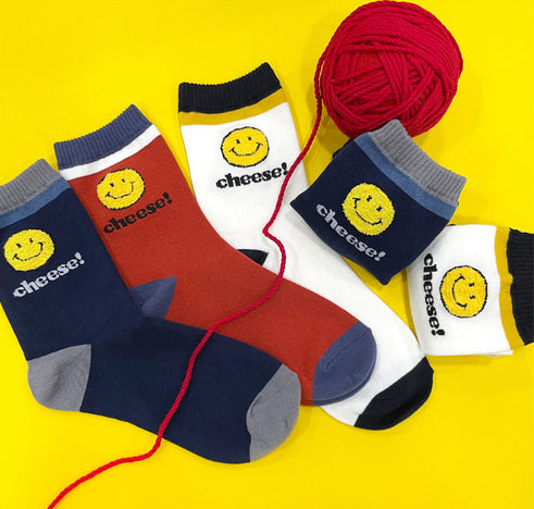 Women's Crew Smile Cheese Socks