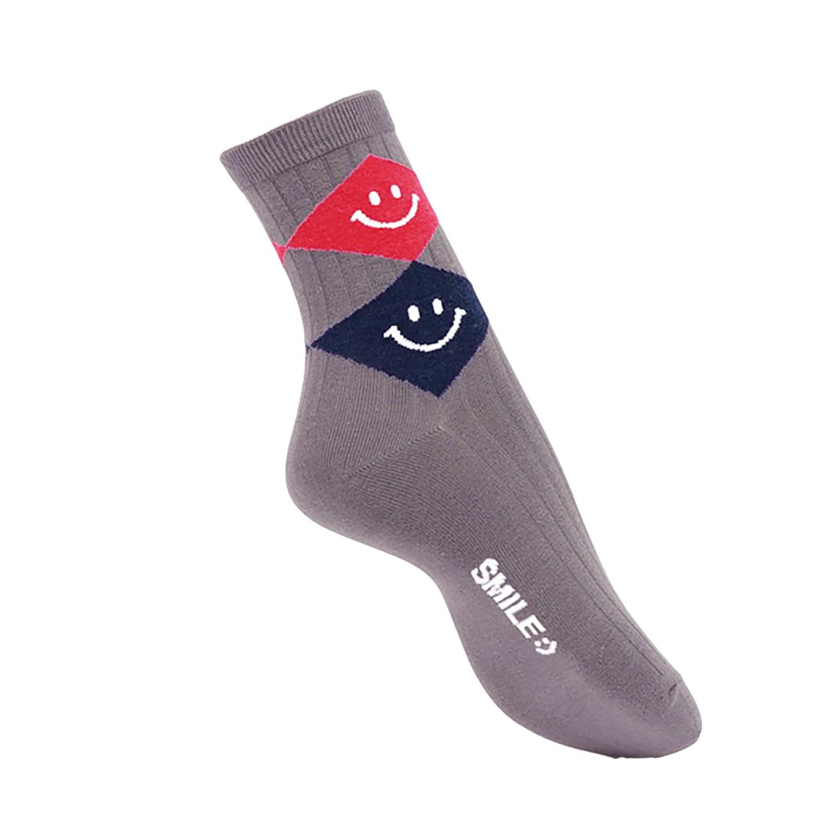 Women's Crew Argyle Smile Socks